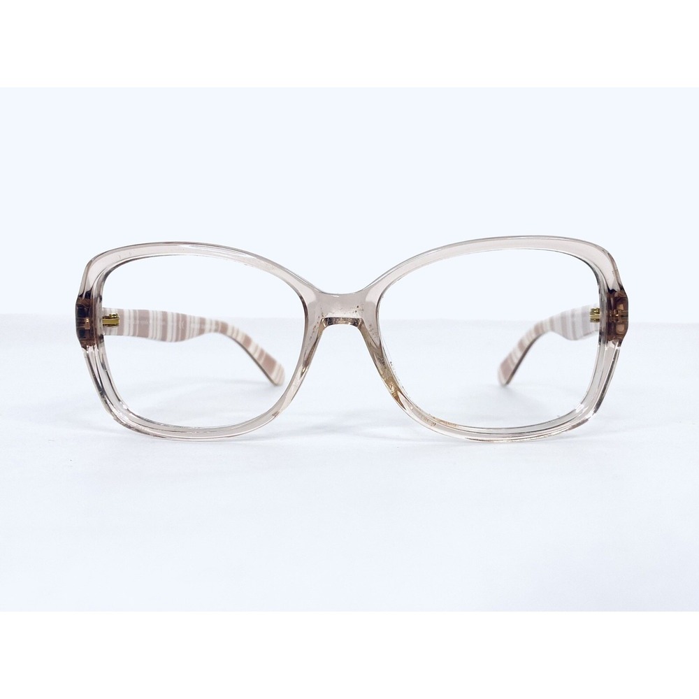 Kate Spade Pink Clear Oval Glasses Stripe Temple Ayleen OGX 56 17 135